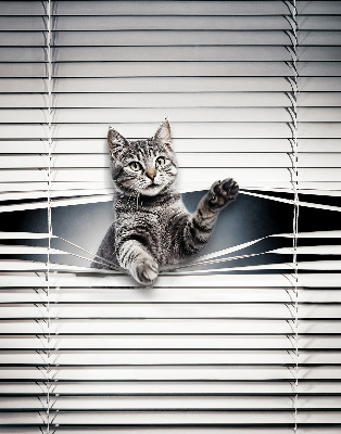Modern roller blind con estampado de gato