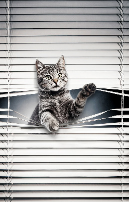 Modern roller blind con estampado de gato
