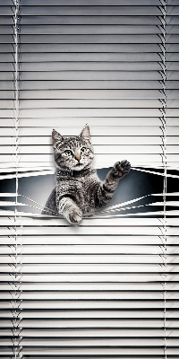 Modern roller blind con estampado de gato