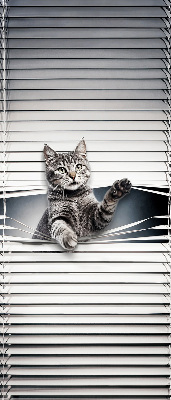 Modern roller blind con estampado de gato