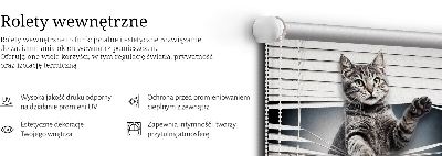 Modern roller blind con estampado de gato