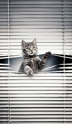 Modern roller blind con estampado de gato