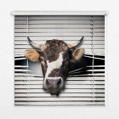 Estor enrollable con diseño de vaca