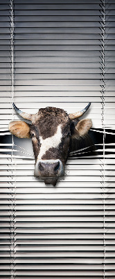 Estor enrollable con diseño de vaca