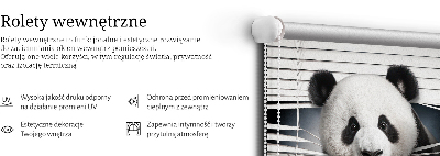 Modern roller blind con diseño de panda