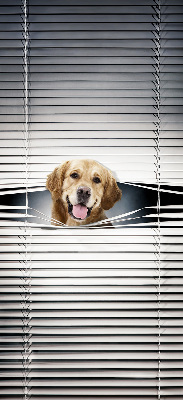 Modern roller blind con diseño de perro dorado