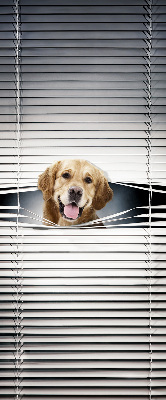 Modern roller blind con diseño de perro dorado