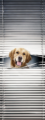 Modern roller blind con diseño de perro dorado