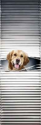 Modern roller blind con diseño de perro dorado