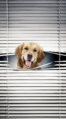 Modern roller blind con diseño de perro dorado