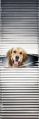 Modern roller blind con diseño de perro dorado