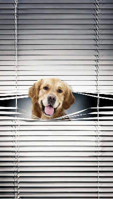 Modern roller blind con diseño de perro dorado