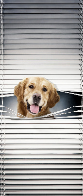 Modern roller blind con diseño de perro dorado