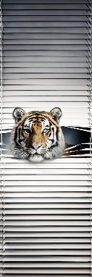 Estor enrollable para ventana con estampado de tigre