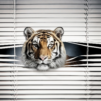 Estor enrollable para ventana con estampado de tigre