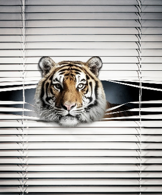 Estor enrollable para ventana con estampado de tigre