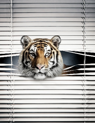 Estor enrollable para ventana con estampado de tigre