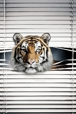 Estor enrollable para ventana con estampado de tigre