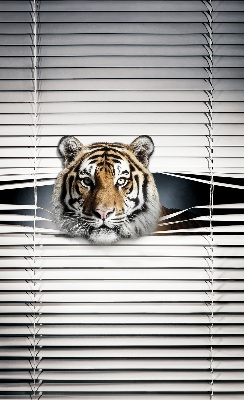 Estor enrollable para ventana con estampado de tigre