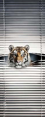 Estor enrollable para ventana con estampado de tigre