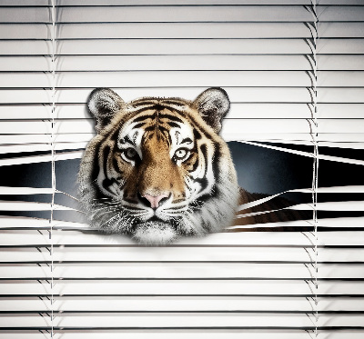 Estor enrollable para ventana con estampado de tigre