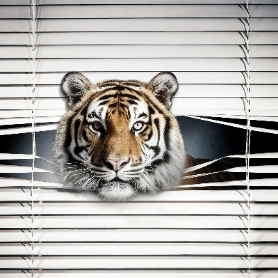 Estor enrollable para ventana con estampado de tigre