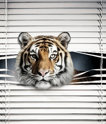 Estor enrollable para ventana con estampado de tigre