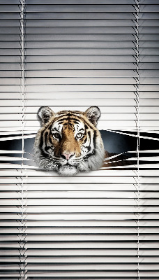 Estor enrollable para ventana con estampado de tigre