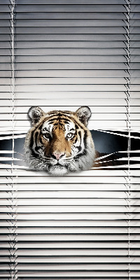 Estor enrollable para ventana con estampado de tigre