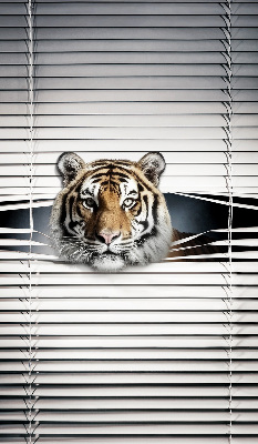 Estor enrollable para ventana con estampado de tigre