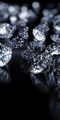 Estor opaco con diseño de diamantes y brillo