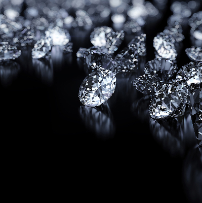 Estor opaco con diseño de diamantes y brillo