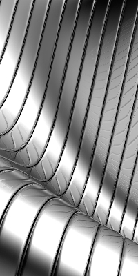Estor decorativo de abstracción metálica