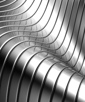 Estor decorativo de abstracción metálica