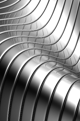 Estor decorativo de abstracción metálica