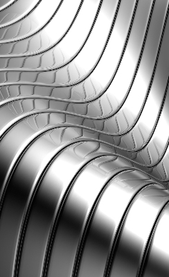 Estor decorativo de abstracción metálica
