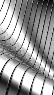 Estor decorativo de abstracción metálica