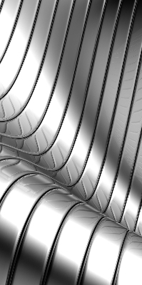 Estor decorativo de abstracción metálica