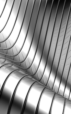 Estor decorativo de abstracción metálica