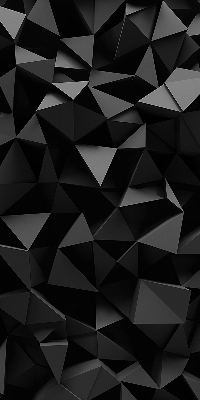 Estor decorativo en color negro y estilo origami