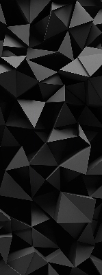 Estor decorativo en color negro y estilo origami