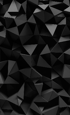 Estor decorativo en color negro y estilo origami