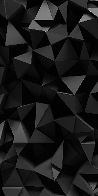 Estor decorativo en color negro y estilo origami