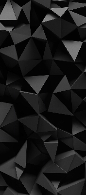 Estor decorativo en color negro y estilo origami