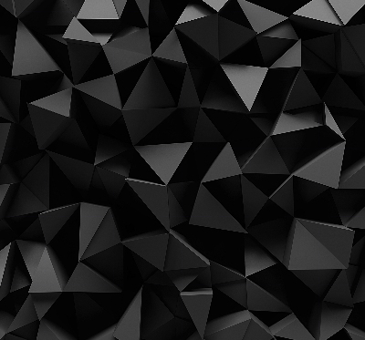 Estor decorativo en color negro y estilo origami