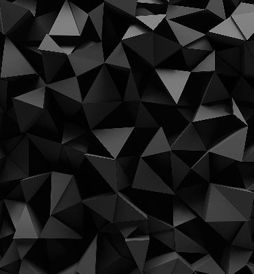 Estor decorativo en color negro y estilo origami