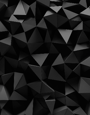 Estor decorativo en color negro y estilo origami