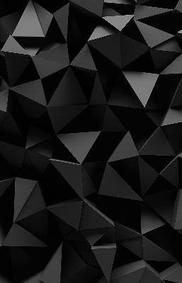Estor decorativo en color negro y estilo origami