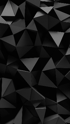 Estor decorativo en color negro y estilo origami