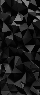 Estor decorativo en color negro y estilo origami